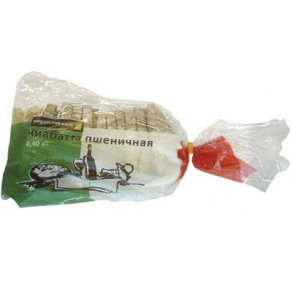 Хлеб пшеничная ПОКРОВСКИЙ ХЛЕБ Чиабатта, в нарезке