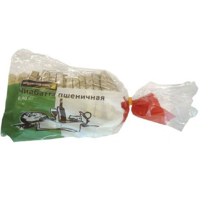 

Хлеб пшеничная Покровский Хлеб Чиабатта в нарезке 400 г