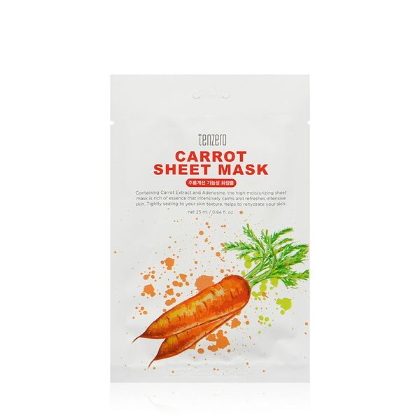 Маска для лица Tenzero Carrot Sheet mask с экстрактом моркови