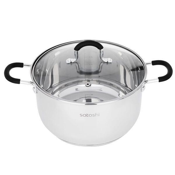 Satoshi альбер кастрюля 24х13,5см, 5,9л, со стекл. крышкой, индукция