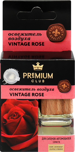 Освежитель воздуха автомобильный PREMIUM CLUB Vintage Rose, аналог аромата Ex Nihilo – Fleur Narcotique, 6мл
