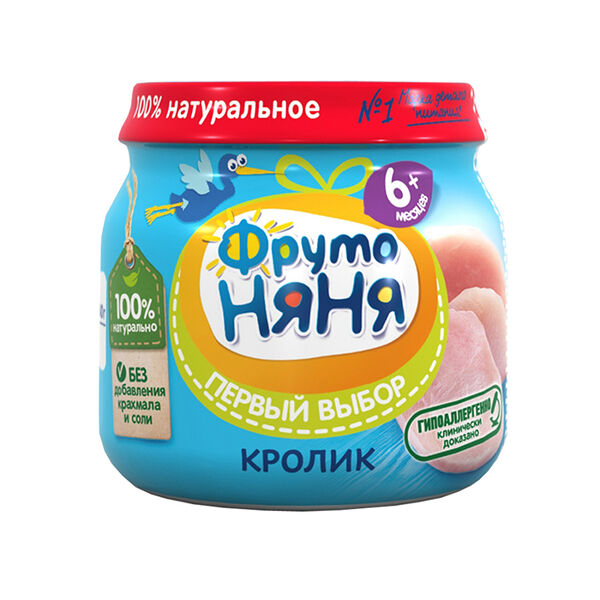 Фруто Няня пюре кролик 80г