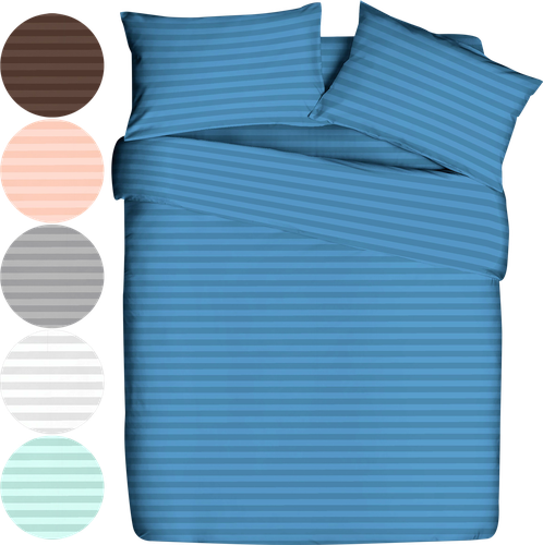 

Комплект постельного белья Евро ОТК Stripe, наволочки 70х70см пододеяльник на молнии, полисатин