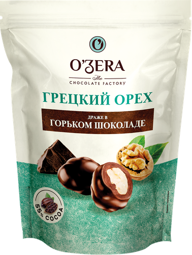 

Драже O'Zera Грецкий орех в горьком шоколаде 150 г