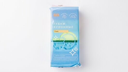 Губки кухонные, 5 шт