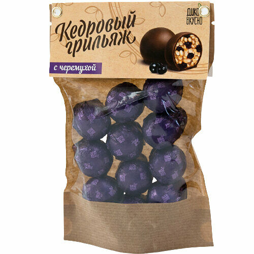 Грильяж кедровый Дико Вкусно с черемухой