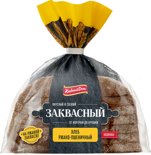 Хлеб Хлебный Дом заквасный ржано-пшеничный в нарезке 400 г