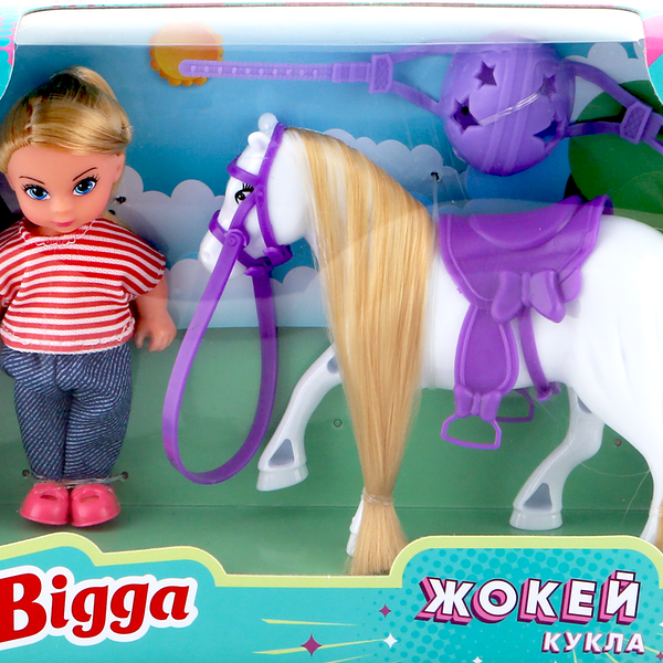 Набор игровой Bigga Кукла-жокей, 3 предмета