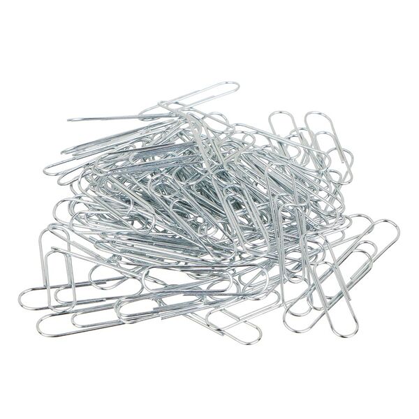 Скрепки металлические Clipstudio овальные оцинкованные 28 мм, 100 шт в картонной коробке