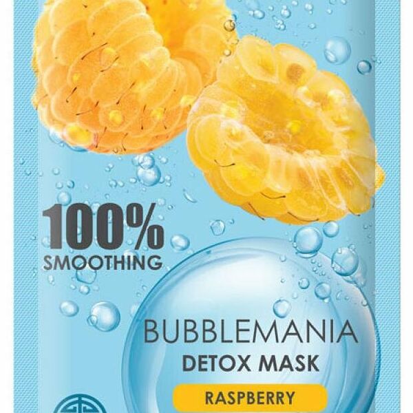 Маска для лица Bubblemania Сладкая малина кислородная тканевая детокс ТМ Funny Organix (Фанни Органикс)