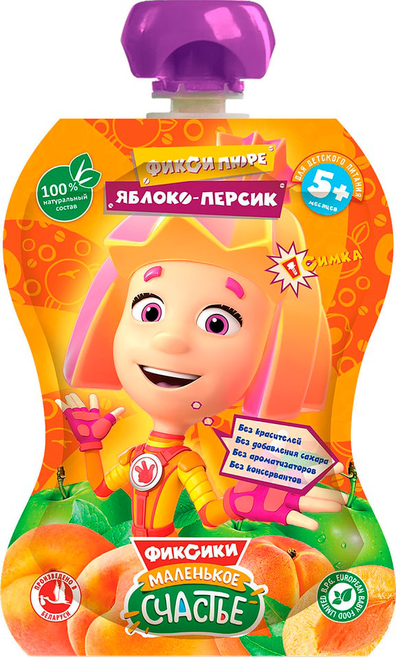 

Пюре Фиксики персик яблоко от 5 месяцев