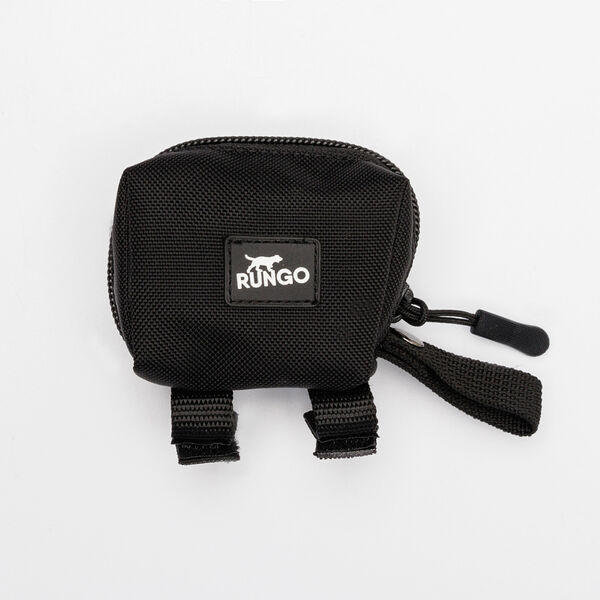 Сумочка-диспенсер нейлоновая для пакетов, 6х7,5 см, черная