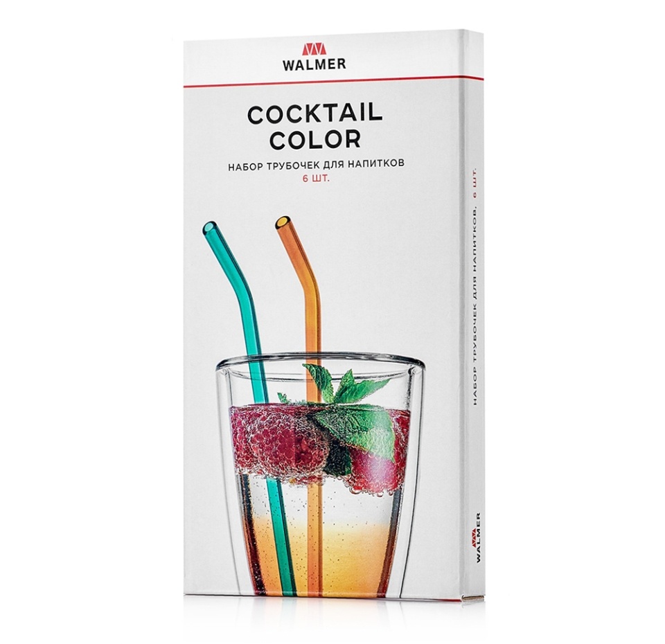 

Набор трубочек для питья Cocktail Color Walmer 6 шт Китай