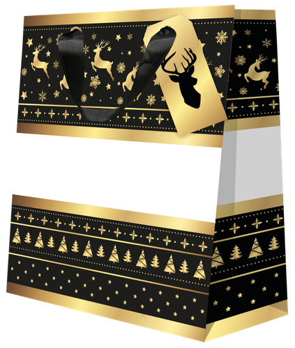 

Пакет подарочный Евролюкс 36x26x14 см 1 шт., дизайн в ассортименте