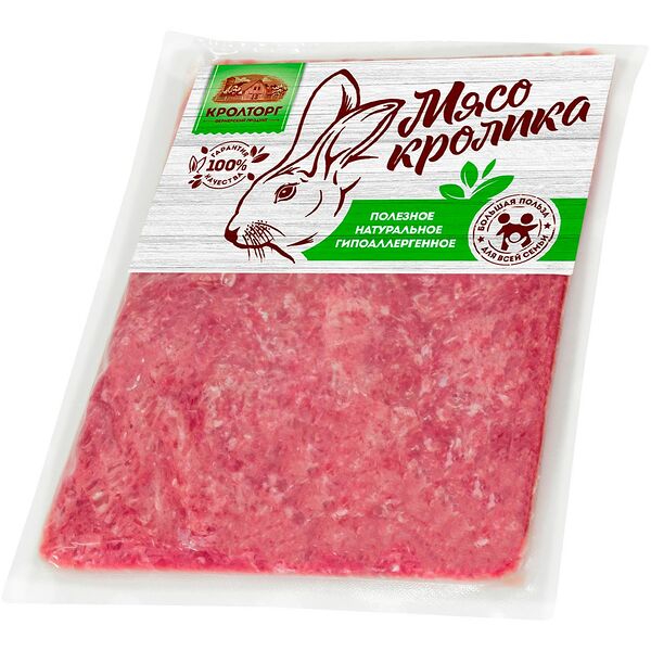 Фарш из кролика Кролторг нежный замороженный