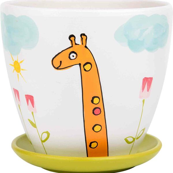 Горшок керамический Жираф с подставкой, 1.4 л