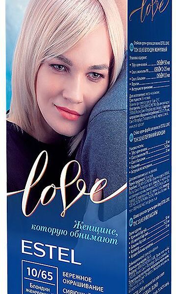 Стойкая крем-краска для волос Estel Love тон 10/65 Блондин жемчужный