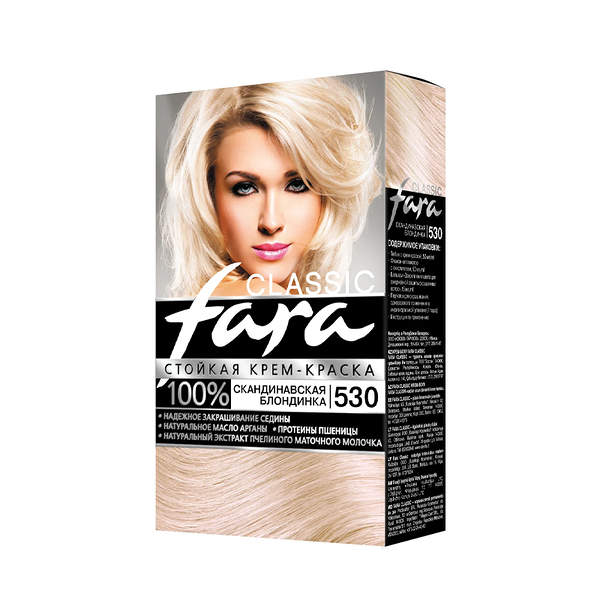 Стойкая краска для волос Fara Classic 530 Скандинавская блондинка 115 мл