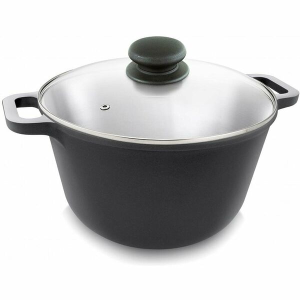 Казан Нева металл посуда Н 0850д со стеклянной крышкой, 5 л