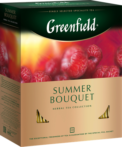 

Чай ягодный фруктовый Greenfield Summer Bouquet Малина 100 пакетиков 200 г