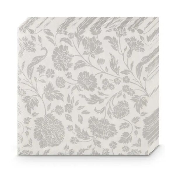 Салфетки Bouquet home collection Анжелика серебро на белом 33х33 см 20 шт