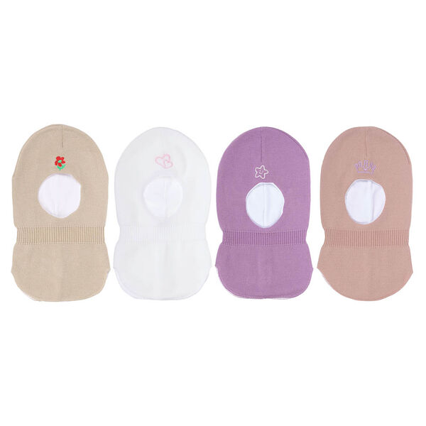 Шапка-шлем для девочки, 100% акрил, подклад 100% хлопок, р-р 50-52