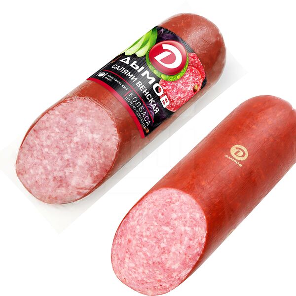 Колбаса полукопченая салями Дымов Венская