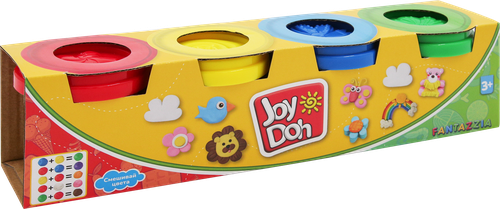 

Масса для лепки JOY DOH 4 баночки с тестом, 4х112г, Арт. POT-04/112