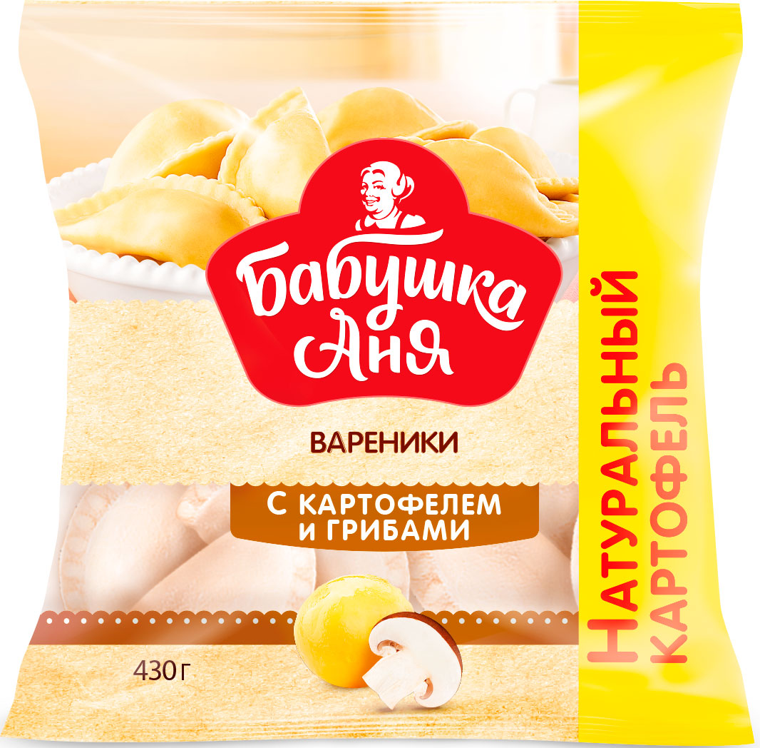 

Вареники Бабушка Аня с картофелем и грибами 430 г