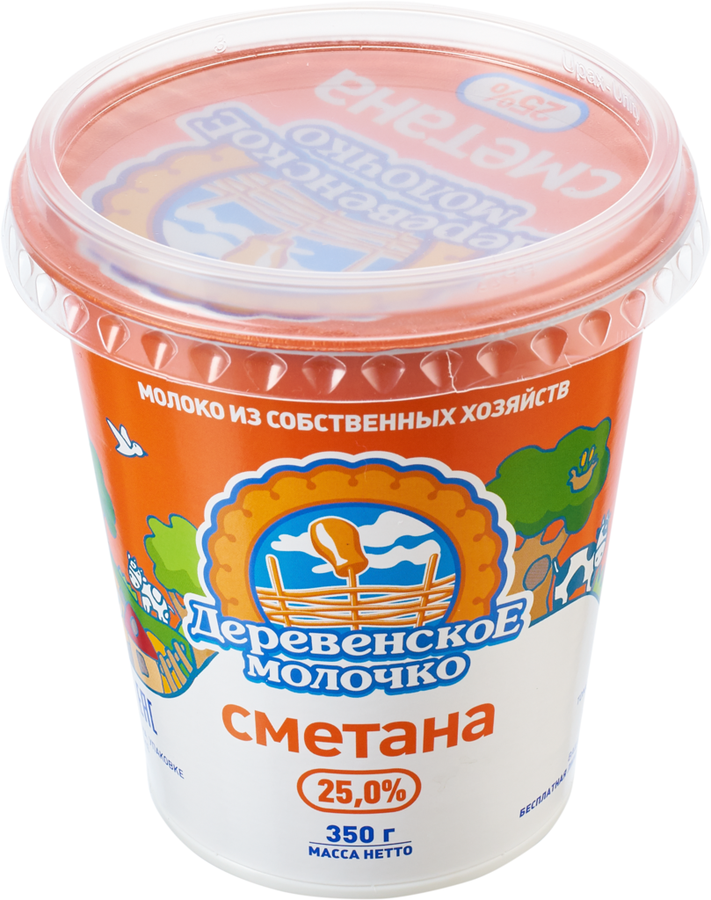 

Сметана Деревенское молочко 25%, без змж