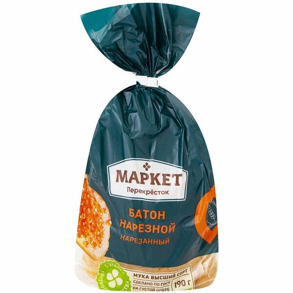 Батон Нарезной часть изделия нарезка Маркет Перекрёсток, 190г