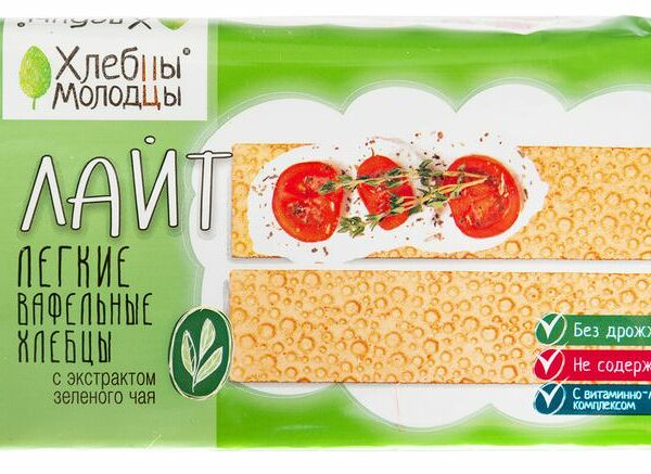 Хлебцы пшеничные Хлебцы-молодцы Лайт с экстрактом зеленого чая