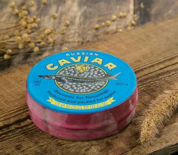 Икра чёрная астраханская, Русская икра люкс, ж/б