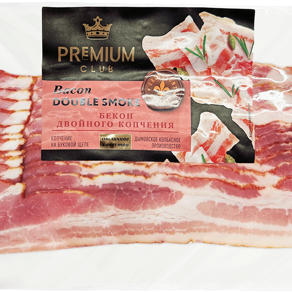 Бекон сырокопченый PREMIUM CLUB Дабл Смок, нарезка, 150г