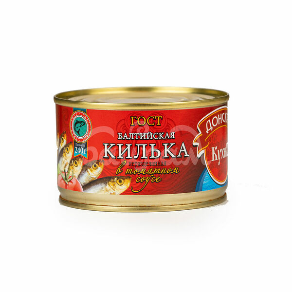 Килька Донская Кухня 240гр Балтийская в Томатном соусе ж/б
