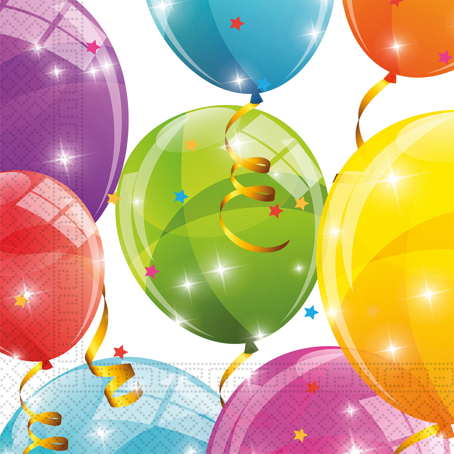 

Салфетки PROCOS Sparkling Balloons, 33х33см Арт. 88150