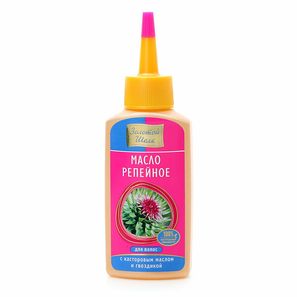 Золотой Шелк Репейное масло для волос с Касторовым маслом и Гвоздикой 90 мл