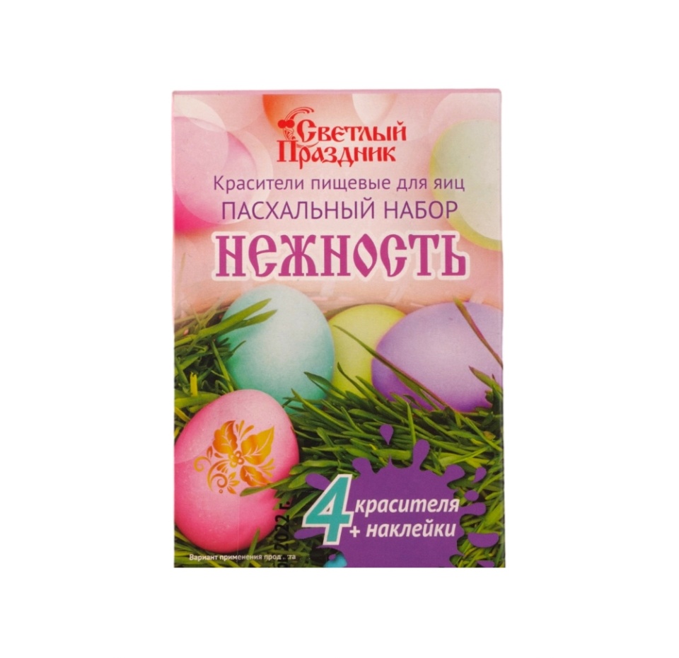 

Красители пищевые для яиц Светлый праздник Пасхальный набор Нежность 5 г