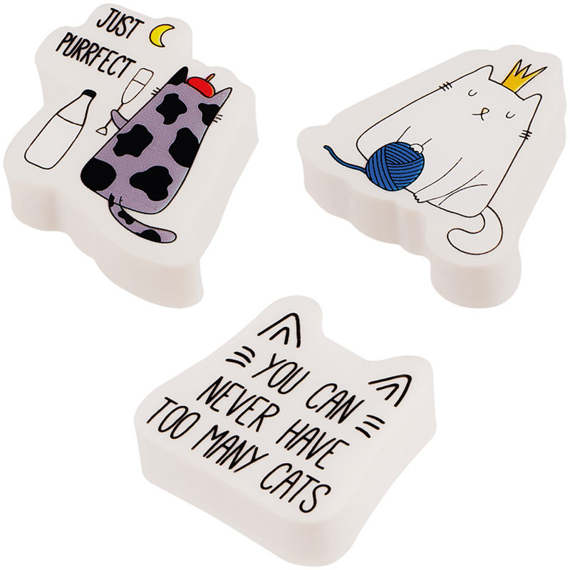 

Набор ластиков Meshu Right cat фигурные 3 шт.