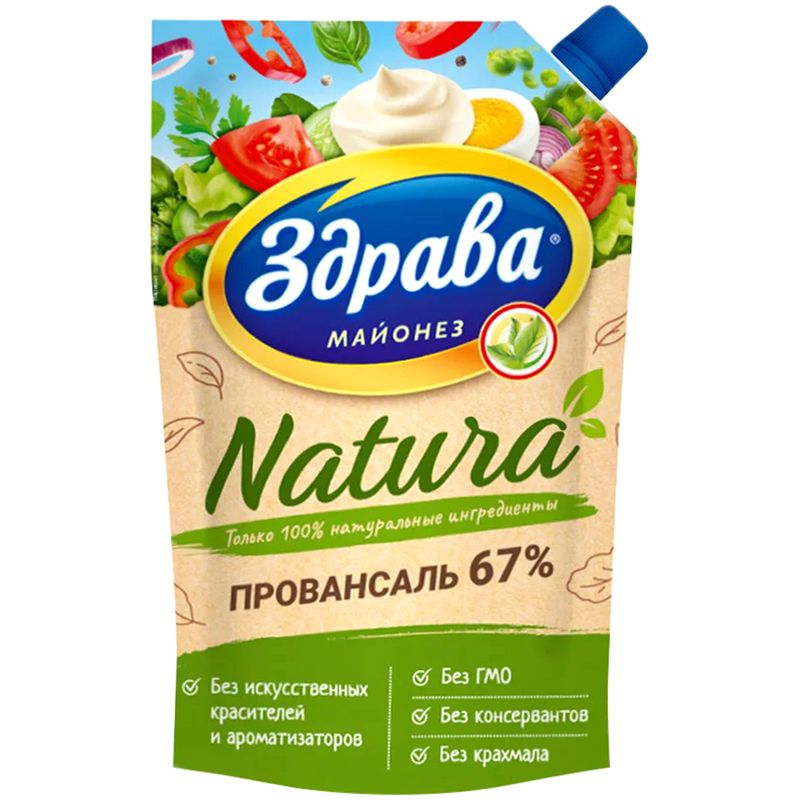 

Майонез Здрава Провансаль Natura 67% 400 г