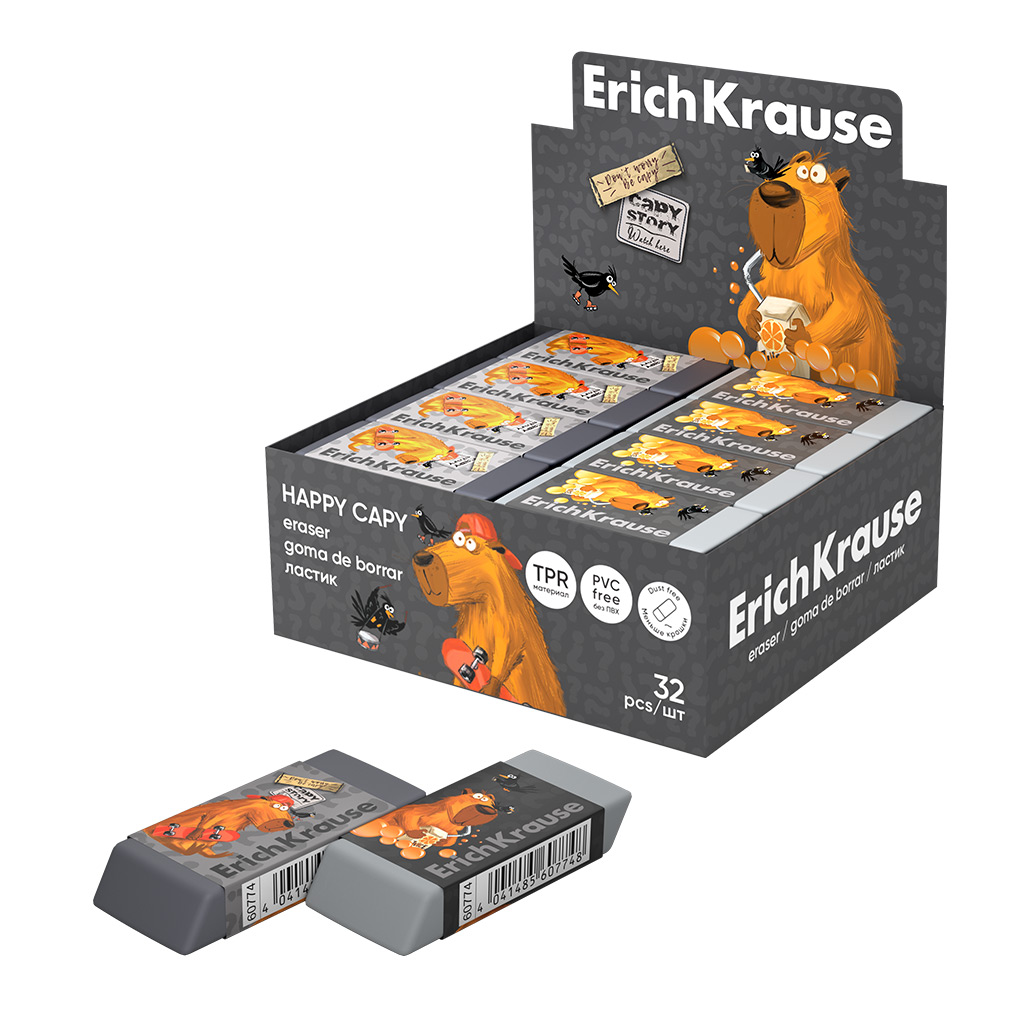 

Ластик Erich Krause Happy Capy, 1 шт