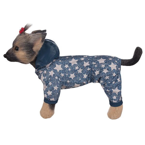 Дождевик двусторонний для собак S синий (унисекс)