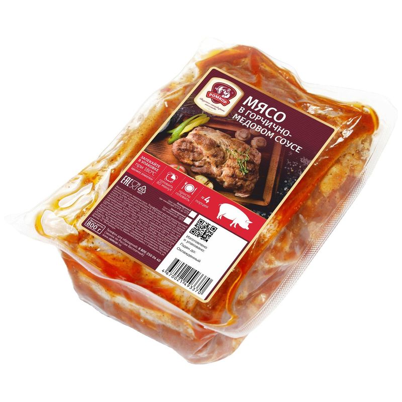 

Мясо свинины Ромкор в горчично-медовом соусе 800 г
