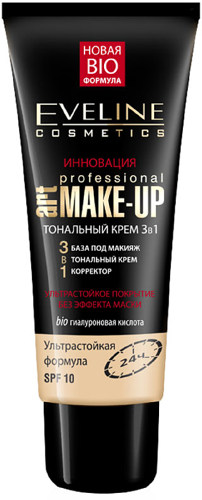 Тональный крем Eveline 3в1 слоновая кость 30 мл