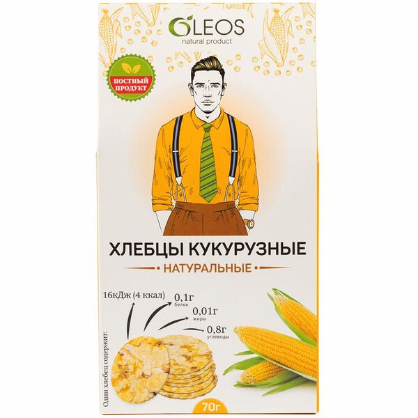 Хлебцы Oleos кукурузные, 70г