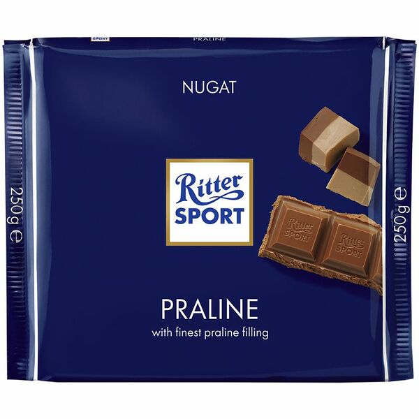 Шоколад молочный Ritter Sport Шоколадно-ореховый десерт с пралиновой начинкой