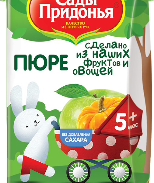 Пюре Сады Придонья Яблоко-тыква с 5 месяцев