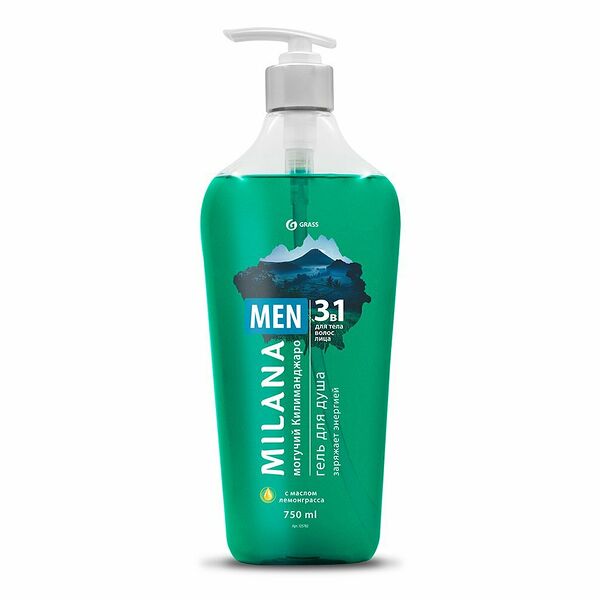 Гель для душа Milana Men Могучий Килиманджаро лемонграс 750 мл