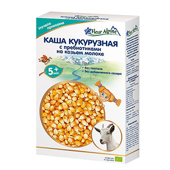 Каша кукурузная на козьем молоке Fleur Alpine с пребиотиками, с 5 месяцев