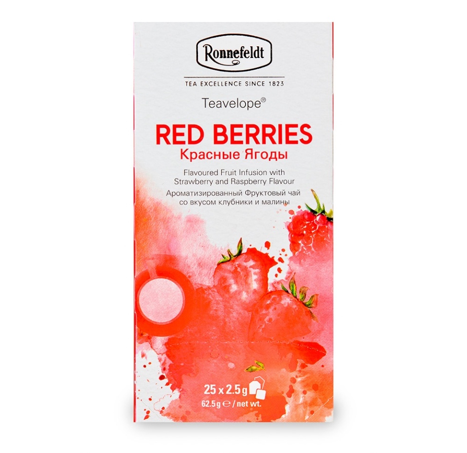 

Чай фруктовый Ronnefeldt Red Berries со вкусом клубники и малины 25*2.5 г